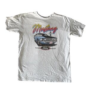 Ford Mustang White Tee size Small